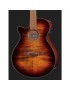 GUITARRA ACÚSTICA IBANEZ 4/4 RECORTADA AEG70LTIH CON PREVIO TIGER BURST ZURDA