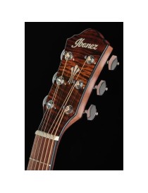 GUITARRA ACÚSTICA IBANEZ 4/4 RECORTADA AEG70LTIH CON PREVIO TIGER BURST ZURDA