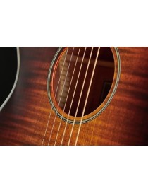 GUITARRA ACÚSTICA IBANEZ 4/4 RECORTADA AEG70LTIH CON PREVIO TIGER BURST ZURDA