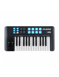 TECLADO CONTROLADOR ALESIS V25 USB/MIDI DE 25 TECLAS Y 8 PADS