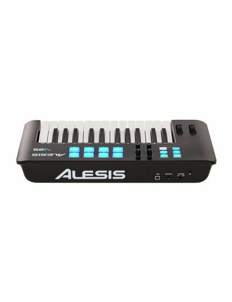 TECLADO CONTROLADOR ALESIS V25 USB/MIDI DE 25 TECLAS Y 8 PADS