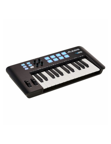 TECLADO CONTROLADOR ALESIS V25 USB/MIDI DE 25 TECLAS Y 8 PADS