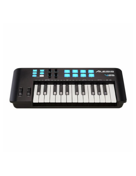 TECLADO CONTROLADOR ALESIS V25 USB/MIDI DE 25 TECLAS Y 8 PADS