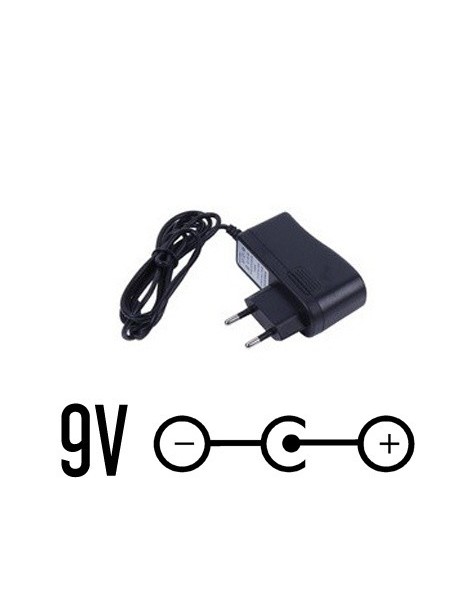 FUENTE DE ALIMENTACIÓN DC9V 600 mA + dentro, - fuera