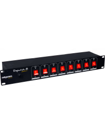 REGLETA TIPO RACK CON 8 INTERRUPTORES INDIVIDUALES