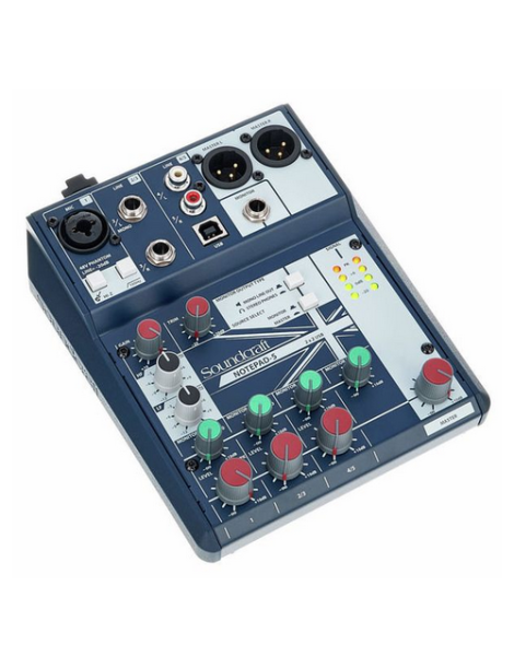 MESA MEZCLA ANALÓGICA SOUNDCRAFT NOTEPAD-5 5 CANALES USB