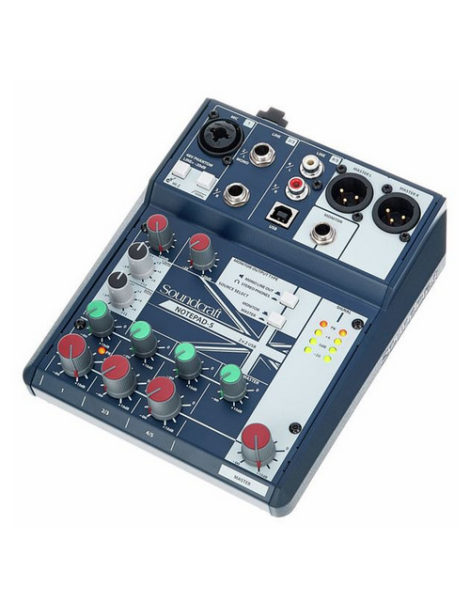 MESA MEZCLA ANALÓGICA SOUNDCRAFT NOTEPAD-5 5 CANALES USB