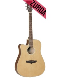 GUITARRA ACÚSTICA TANGLEWOOD 4/4 TW10LH NATURAL ZURDA CON PREVIO