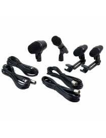 MICRÓFONO PARA BATERÍA KIT 4 SHURE PGADRUMKIT4 CON ACCESORIOS