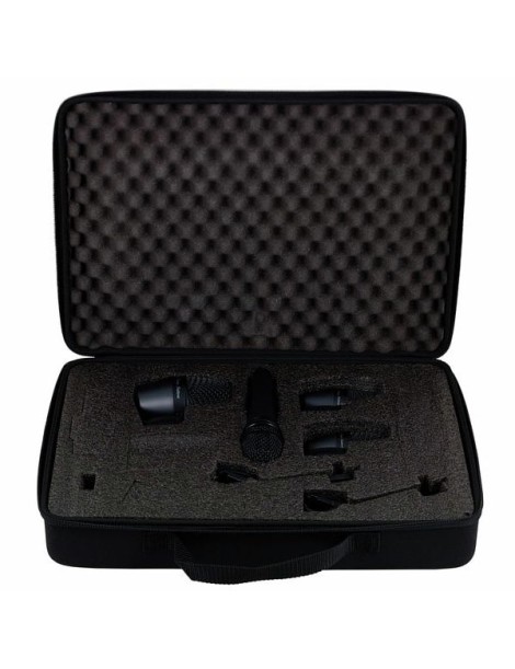 MICRÓFONO PARA BATERÍA KIT 4 SHURE PGADRUMKIT4 CON ACCESORIOS