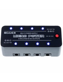 FUENTE ALIMENTACIÓN MOOER MICRO POWER 9V - DENTRO + FUERA 8 x 300 mA