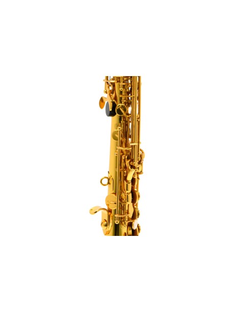 SAXO SOPRANO J.MICHAEL SP-650 SIb LACADO LLAVE DE FA CON ESTUCHE