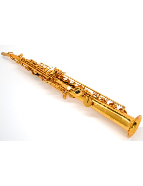 SAXO SOPRANO J.MICHAEL SP-650 SIb LACADO LLAVE DE FA CON ESTUCHE