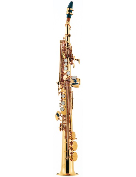 SAXO SOPRANO J.MICHAEL SP-650 SIb LACADO LLAVE DE FA CON ESTUCHE