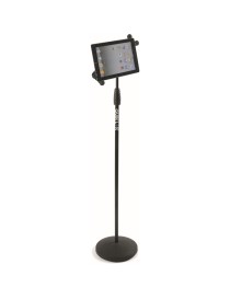 SOPORTE TABLET O IPAD UNIVERSAL QUIK LOK PARA SOPORTE DE MICRÓFONO NEGRO