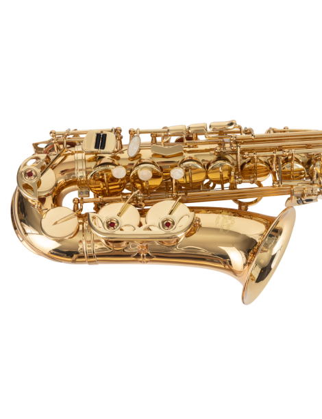 SAXO ALTO J.MICHAEL 500 MIb CON LLAVE DE FA LACADO COMPLETO CON ESTUCHE