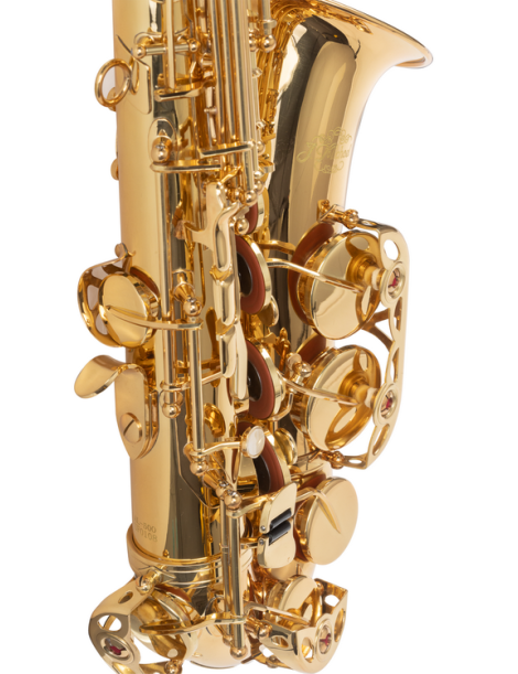 SAXO ALTO J.MICHAEL 500 MIb CON LLAVE DE FA LACADO COMPLETO CON ESTUCHE