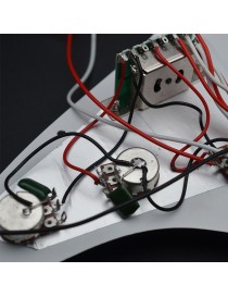 GOLPEADOR DE GUITARRA ELÉCTRICA BLANCO PERLADO PRECABLEADO SSS