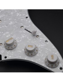 GOLPEADOR DE GUITARRA ELÉCTRICA BLANCO PERLADO PRECABLEADO SSS