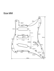 GOLPEADOR DE GUITARRA ELÉCTRICA BLANCO PERLADO PRECABLEADO SSS