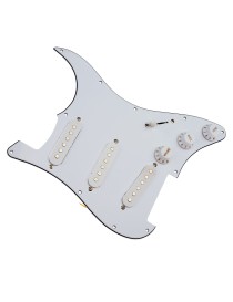 GOLPEADOR DE GUITARRA ELÉCTRICA BLANCO PRECABLEADO SSS