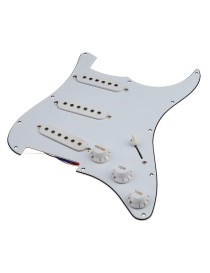 GOLPEADOR DE GUITARRA ELÉCTRICA BLANCO PRECABLEADO SSS