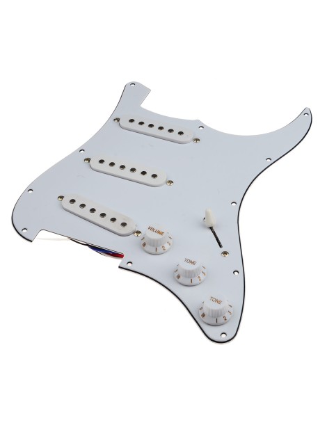 GOLPEADOR DE GUITARRA ELÉCTRICA BLANCO PRECABLEADO SSS