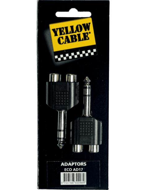 ADAPTADOR JACK M ESTEREO - 2 RCA H BLISTER PAREJA