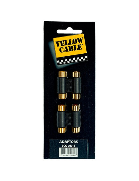 ADAPTADOR 2 RCA H - 2 RCA H BLISTER PAREJA