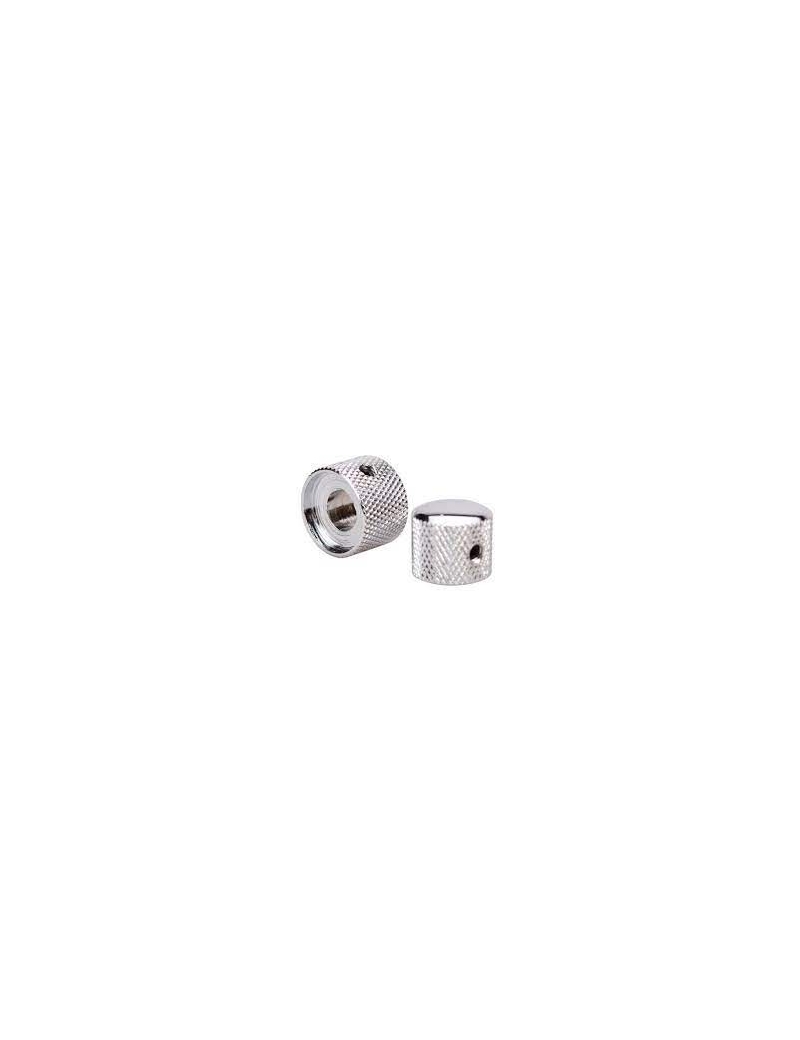 BOTONES PARA POTENCIÓMETRO PACK DE 2 ,TIPO PRECISION BASS CROMADO.