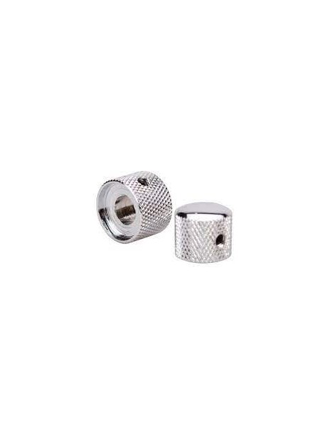 BOTONES PARA POTENCIÓMETRO PACK DE 2 ,TIPO PRECISION BASS CROMADO.