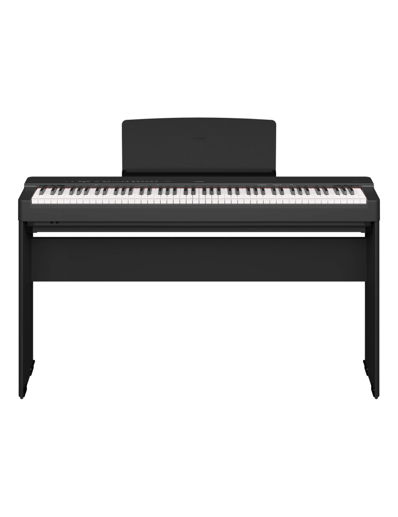 PIANO YAMAHA CONTRAPESADO P-225BK 88 TECLAS PEDAL SUSTAIN + MUEBLE L-200BK NEGRO