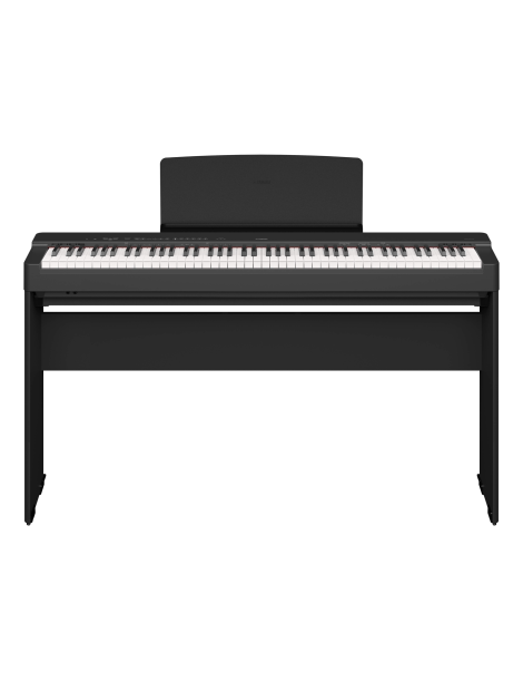 PIANO YAMAHA CONTRAPESADO P-225BK 88 TECLAS PEDAL SUSTAIN + MUEBLE L-200BK NEGRO