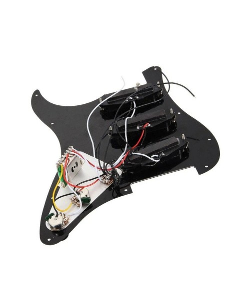 GOLPEADOR DE GUITARRA ELÉCTRICA NEGRO PRECABLEADO SSS