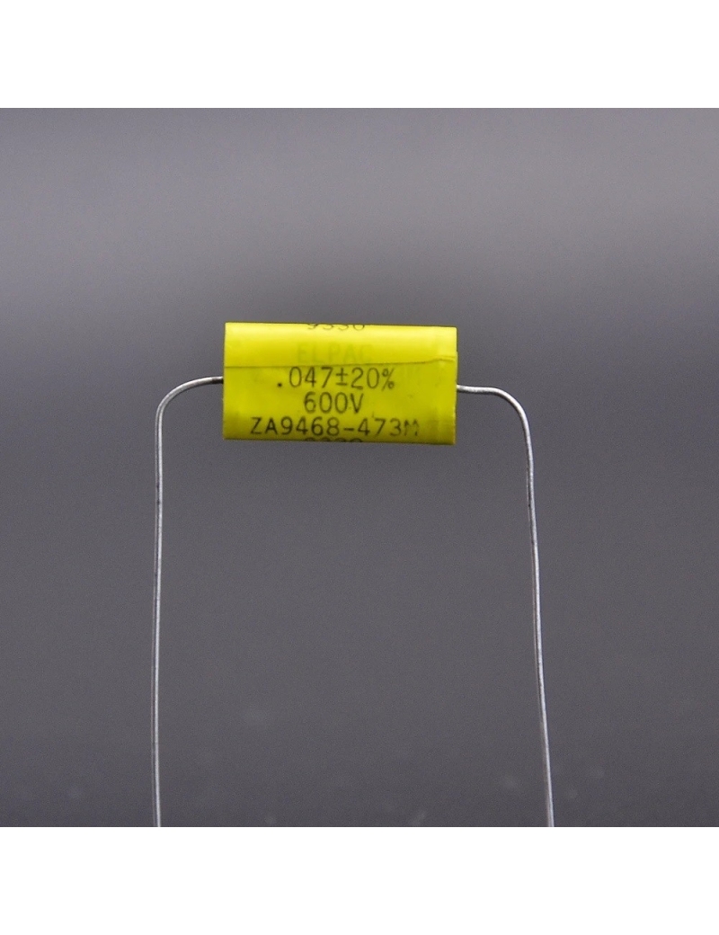 CAPACITOR CONDENSADOR 0.047 UF 600V TONO LUJO VINTAJE AMARILLO UNIDAD