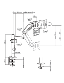 SOPORTE PARA PANTALLA QUIKLOK HASTA 32" AGARRE A MESA