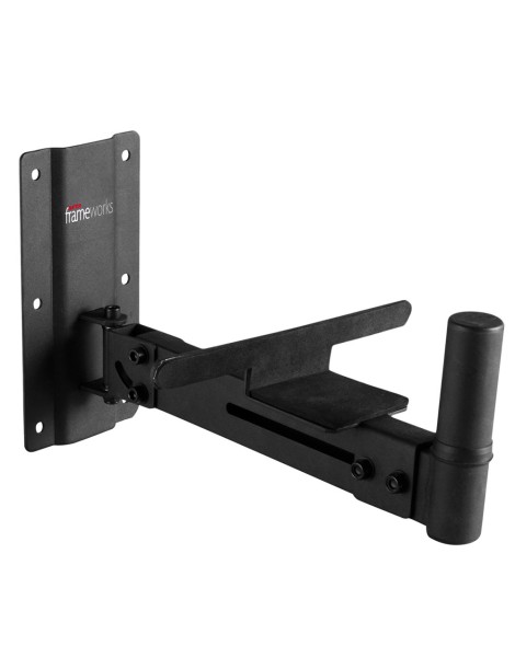 SOPORTE ALTAVOZ DE PARED GATOR FRAMEWORK CARGA MAXIMA 45KG CON SOPORTE SEGURIDAD NEGRO PAREJA