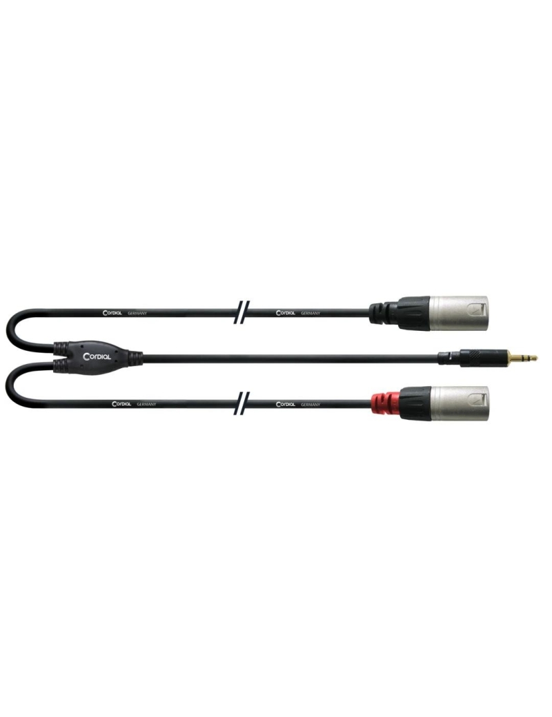 CABLE MINI JACK M ESTERO - 2 CANON M 1,5 METROS CORDIAL