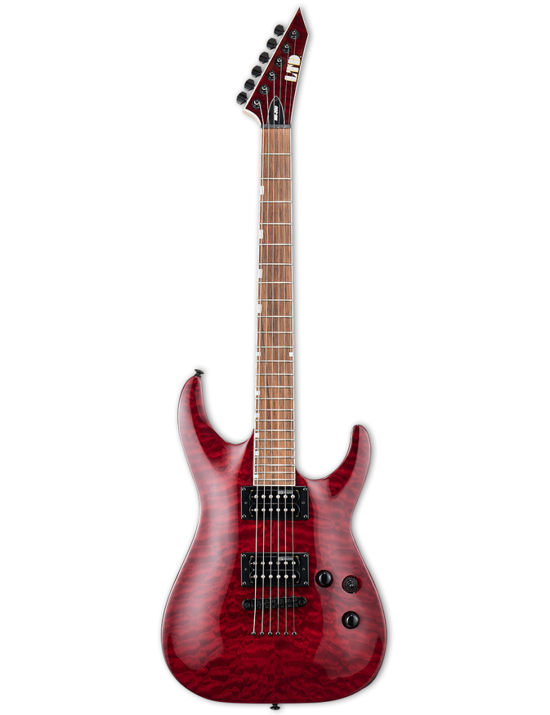 GUITARRA ELÉCTRICA ESP LTD MH-200QM NT SEE THRU BLACK CHERRY