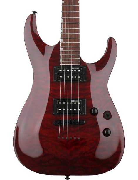 GUITARRA ELÉCTRICA ESP LTD MH-200QM NT SEE THRU BLACK CHERRY