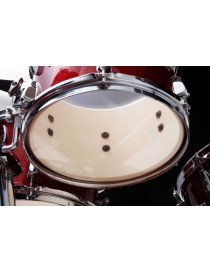 BATERÍA TAMA SET IMPERIALSTAR IP50H6W-BRM BURNT RED MIST 5 PIEZAS, HERRAJES, SILLÍN, PLATOS MEINL