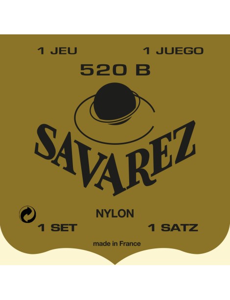 CUERDA CLÁSICA SAVAREZ CARTA BLANCA 520-B BAJA TENSION JUEGO