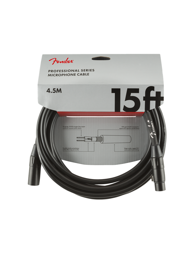 CABLE CANON M - CANON H 4,5 METROS FENDER PROFESSIONAL NEGRO 0990820018