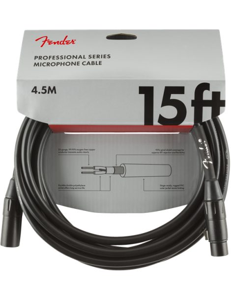 CABLE CANON M - CANON H 4,5 METROS FENDER PROFESSIONAL NEGRO 0990820018