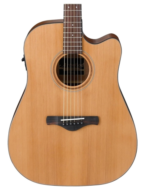 GUITARRA ACÚSTICA IBANEZ 4/4 RECORTADA AW65ECE-LG CON PREVIO Y AFINADOR NATURAL SAT