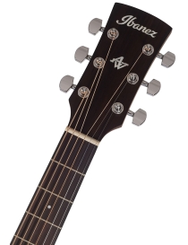 GUITARRA ACÚSTICA IBANEZ 4/4 RECORTADA AW54CE-OPN CON PREVIO Y AFINADOR NATURAL OSCURA