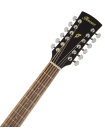 GUITARRA ACÚSTICA IBANEZ 4/4 RECORTADA PF1512ECE-NT 12 CUERDAS CON PREVIO Y AFINADOR NATURAL