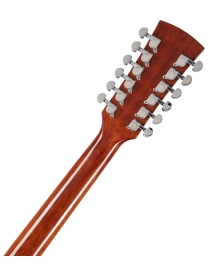 GUITARRA ACÚSTICA IBANEZ 4/4 RECORTADA PF1512ECE-NT 12 CUERDAS CON PREVIO Y AFINADOR NATURAL