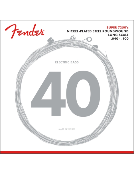 CUERDA BAJO ELÉCTRICO FENDER 7250L 40-100 NICKEL JUEGO 0737250403