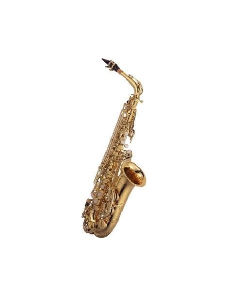 SAXO ALTO J.MICHAEL AL780 MIb LLAVE DE FA, LACADO CAMPANA GRABADA CON ESTUCHE